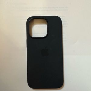 Silicone black Apple iPhone 14 pro case